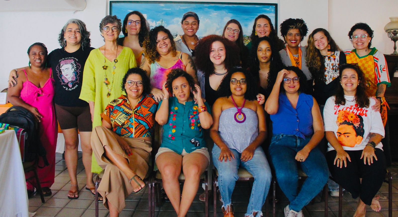 Participantes do encontro da Pastoral Vivas reunidas para foto